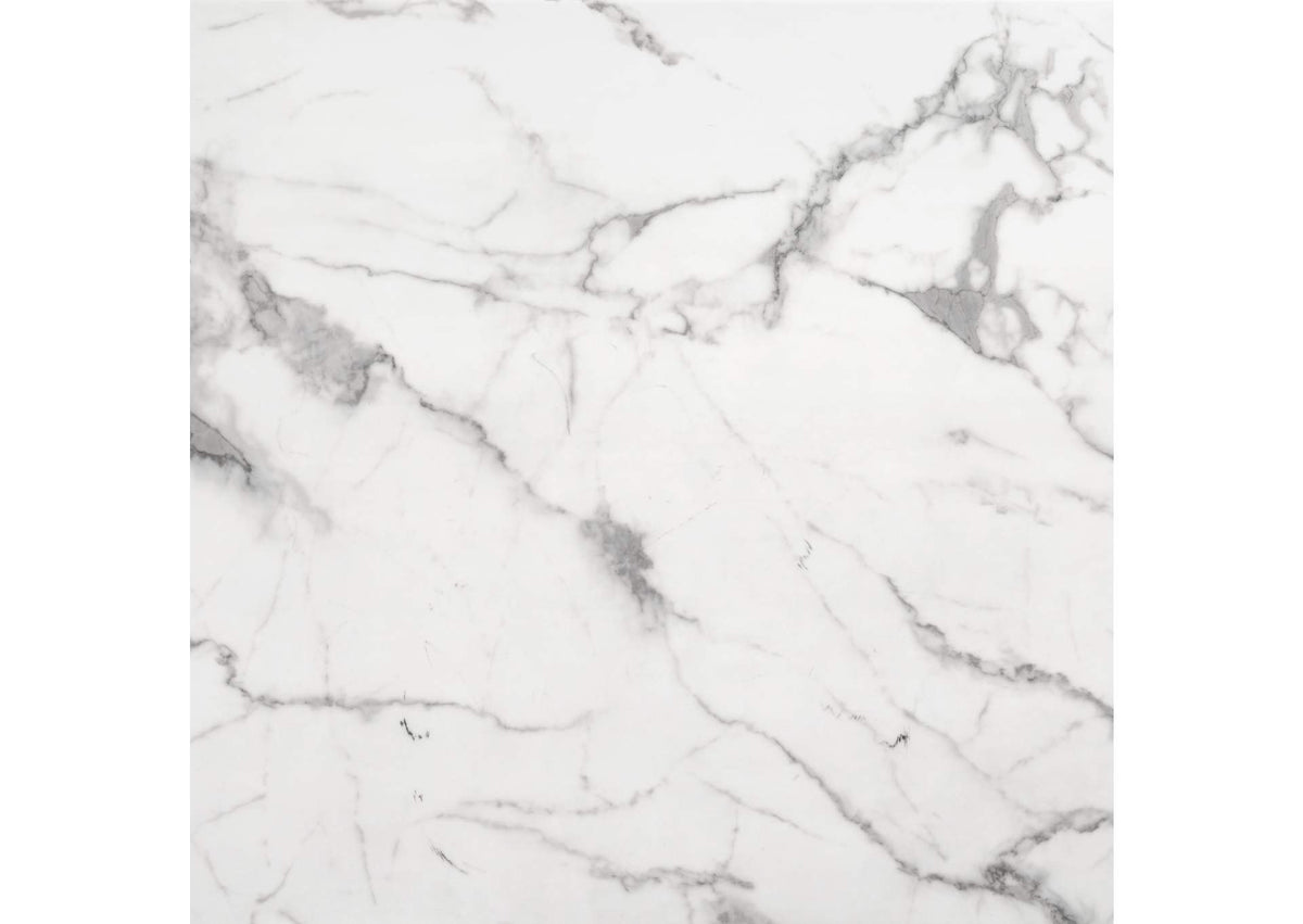 100707 Atlas Dining Table White & Silver