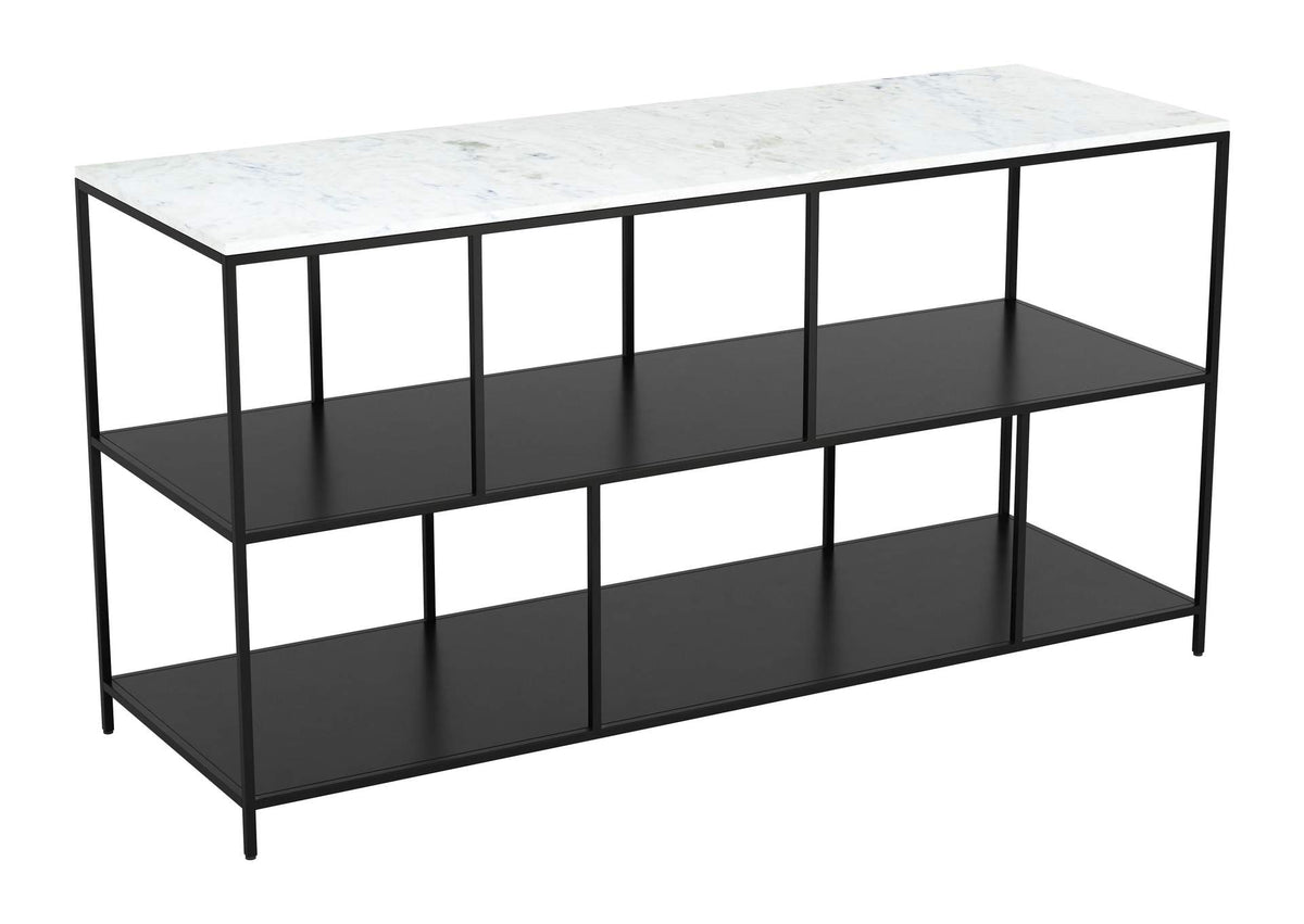 109487 Singularity Console Table White & Black