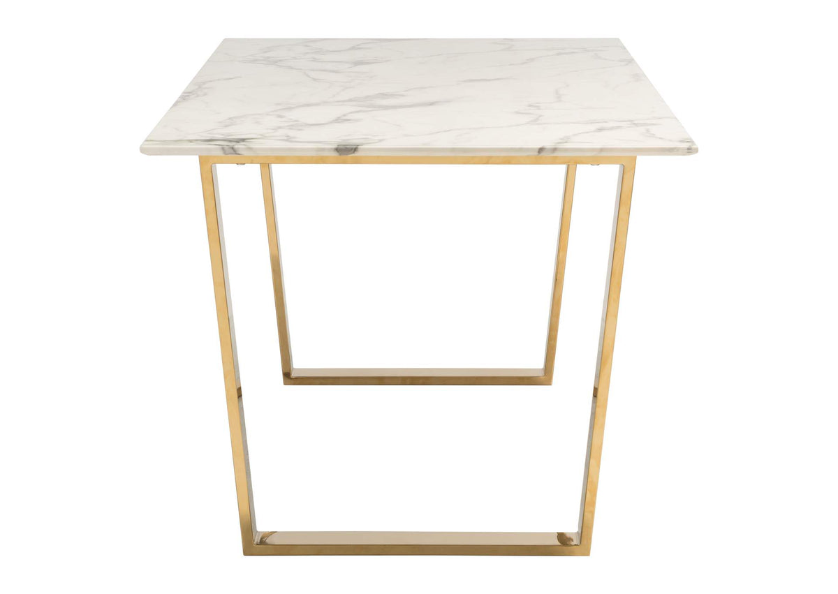 100652 Atlas Dining Table White & Gold