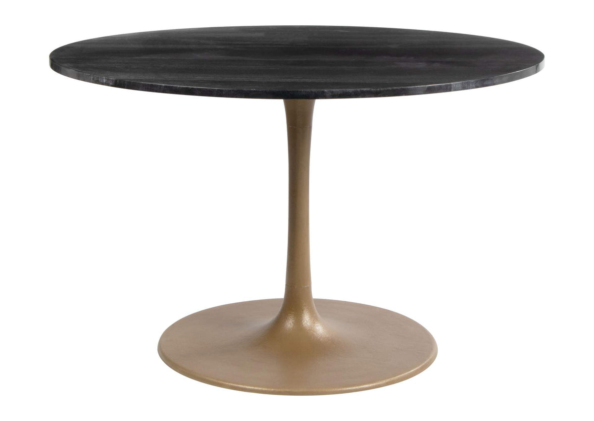 109095 Taj Dining Table Black & Gold