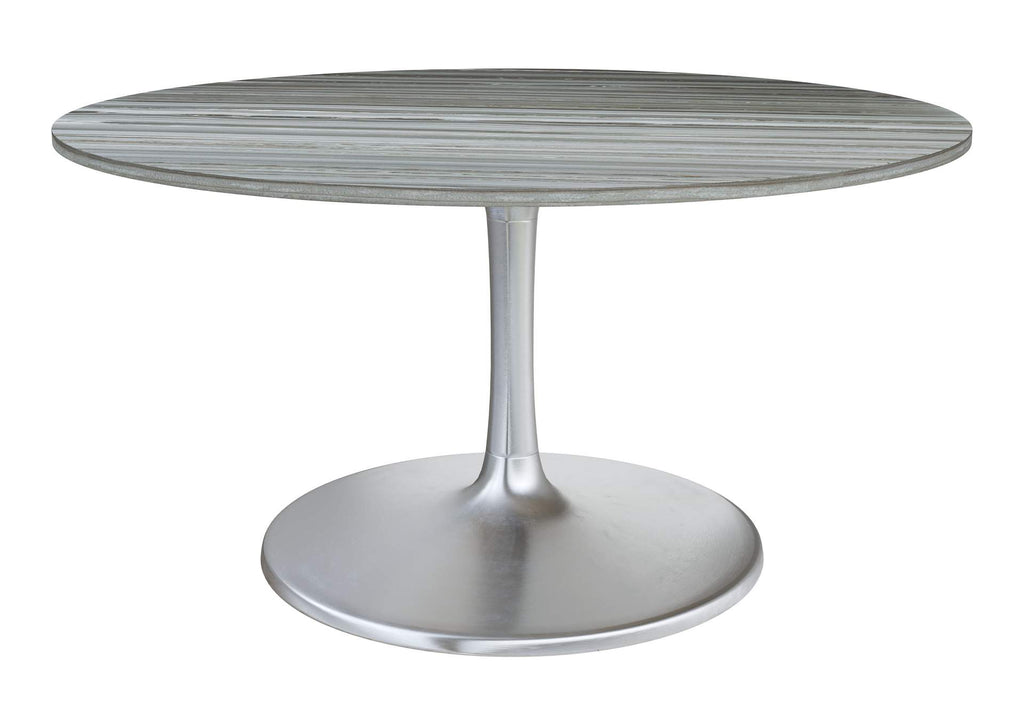 109452 Star City Dining Table (60") Gray & Silver