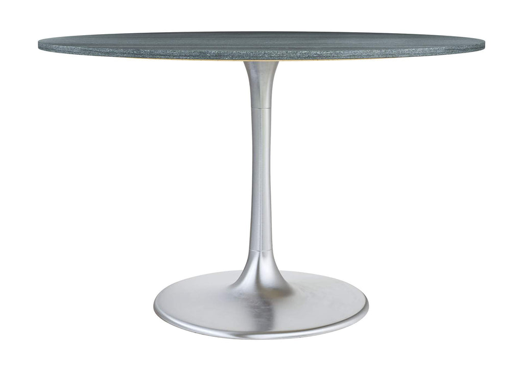 109445 Metropolis Dining Table Gray & Silver