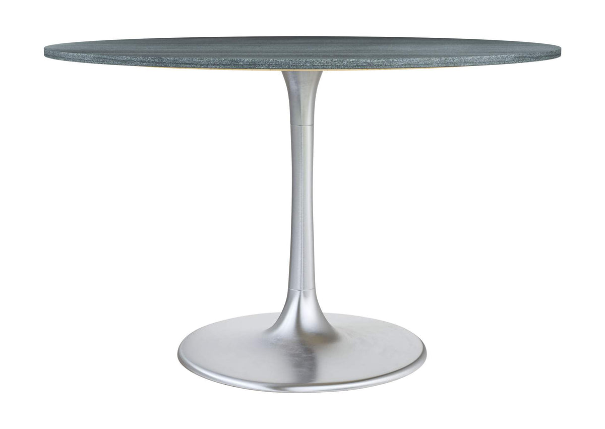 109445 Metropolis Dining Table Gray & Silver
