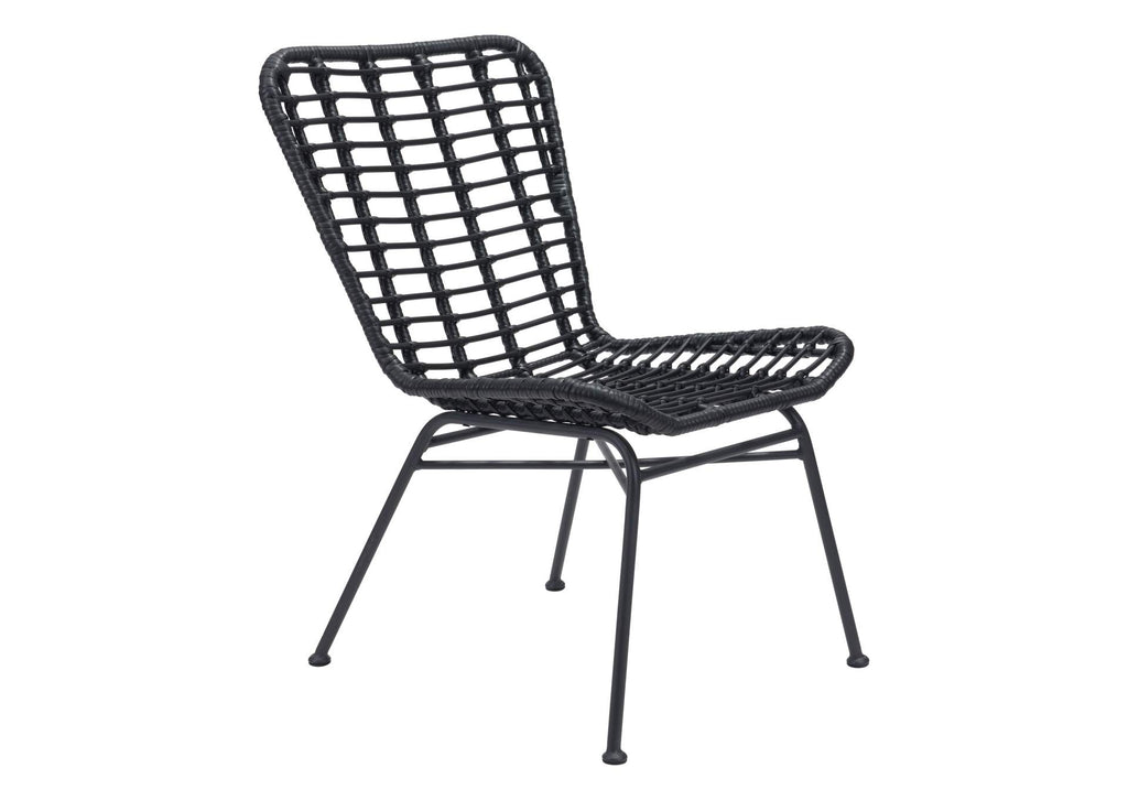703946 Lorena Outdoor Dining Chair (Set Of 2) Black