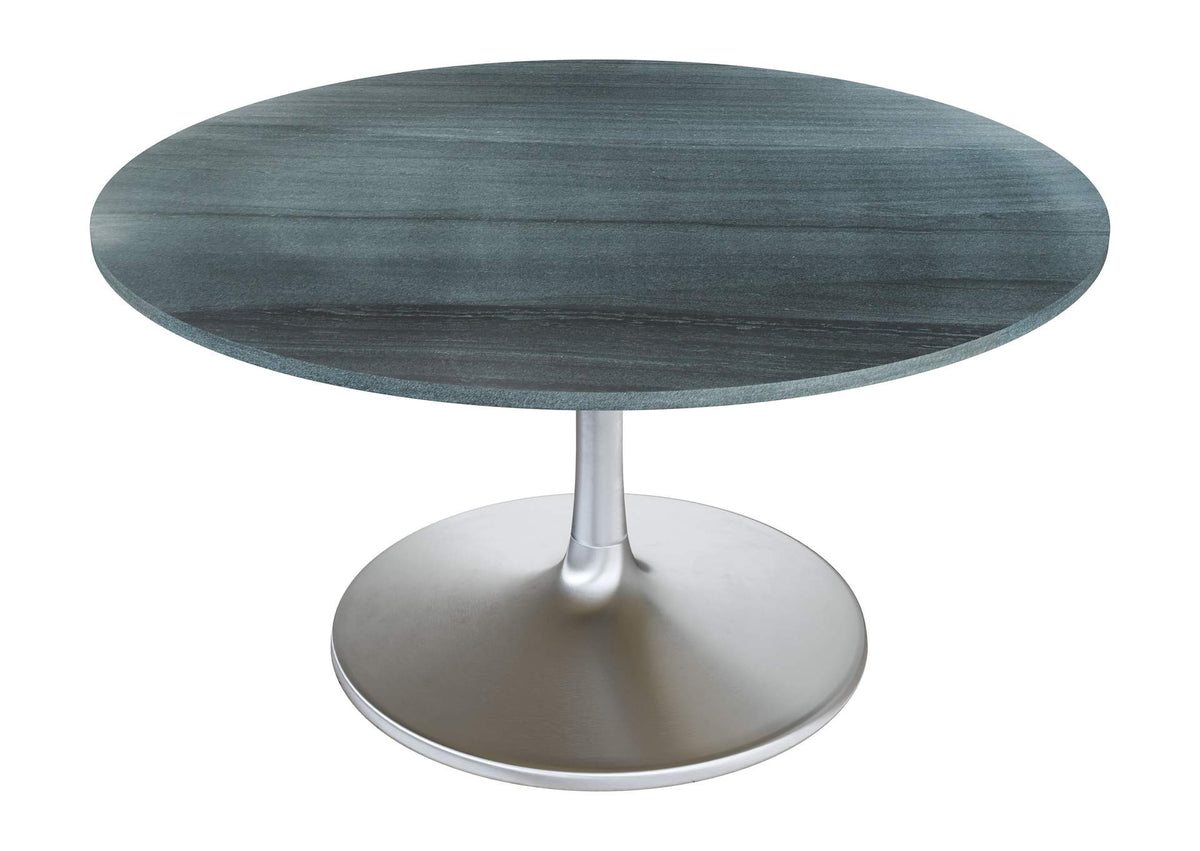 109451 Metropolis Dining Table (60") Gray & Silver