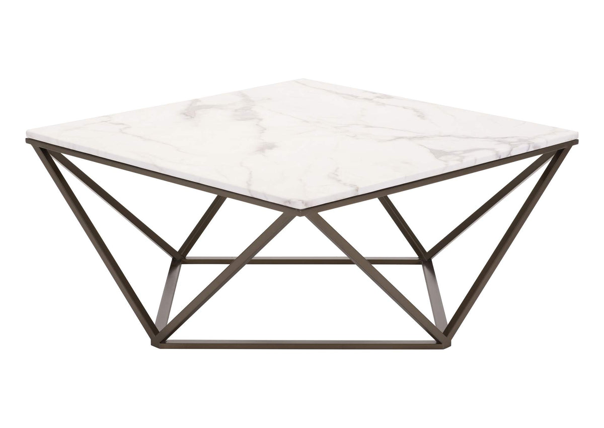 100657 Tintern Coffee Table White & Antique Bronze