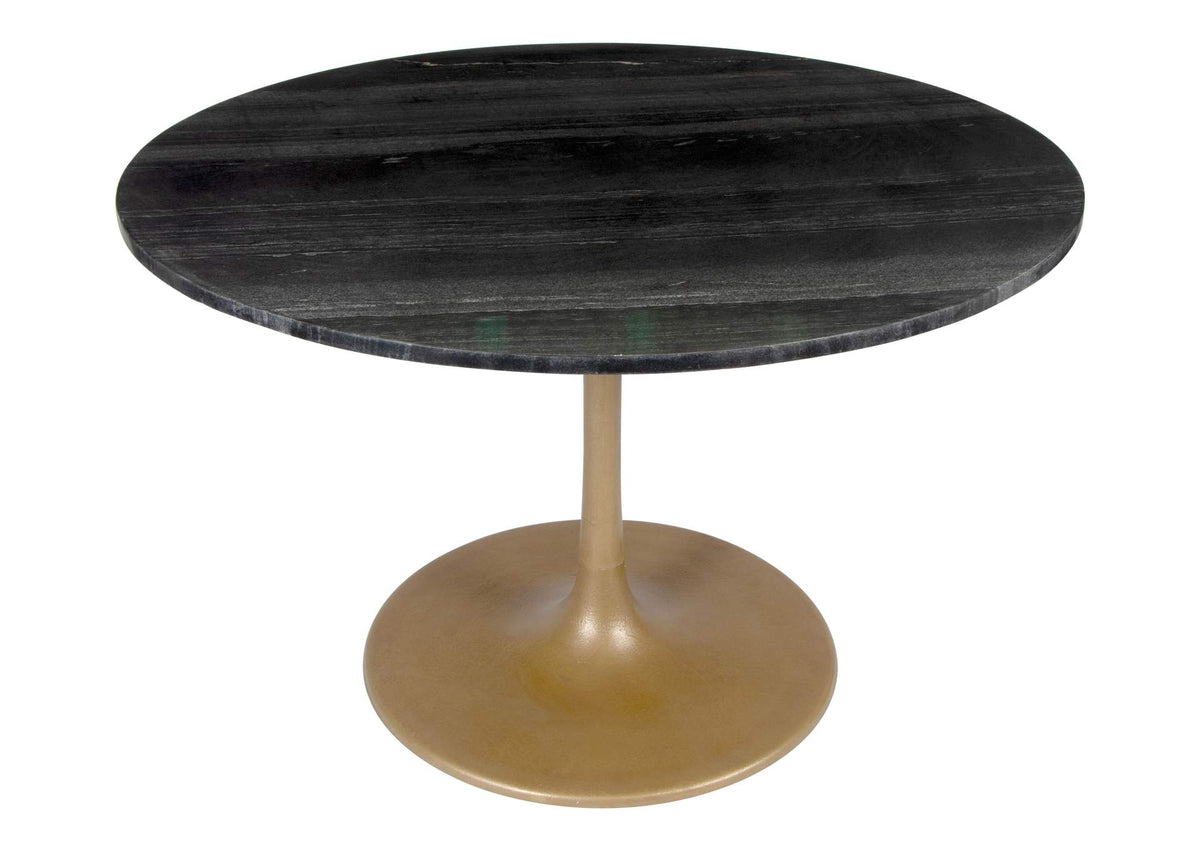 109095 Taj Dining Table Black & Gold