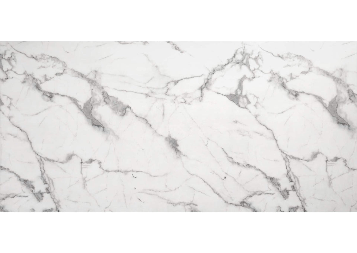 100707 Atlas Dining Table White & Silver
