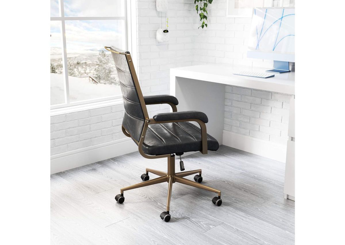 109021 Auction Office Chair Vintage Black