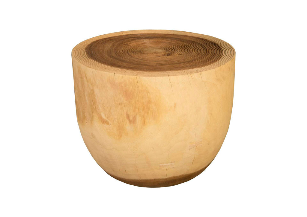 TH08555 Lathe Side Table - Chamcha Wood