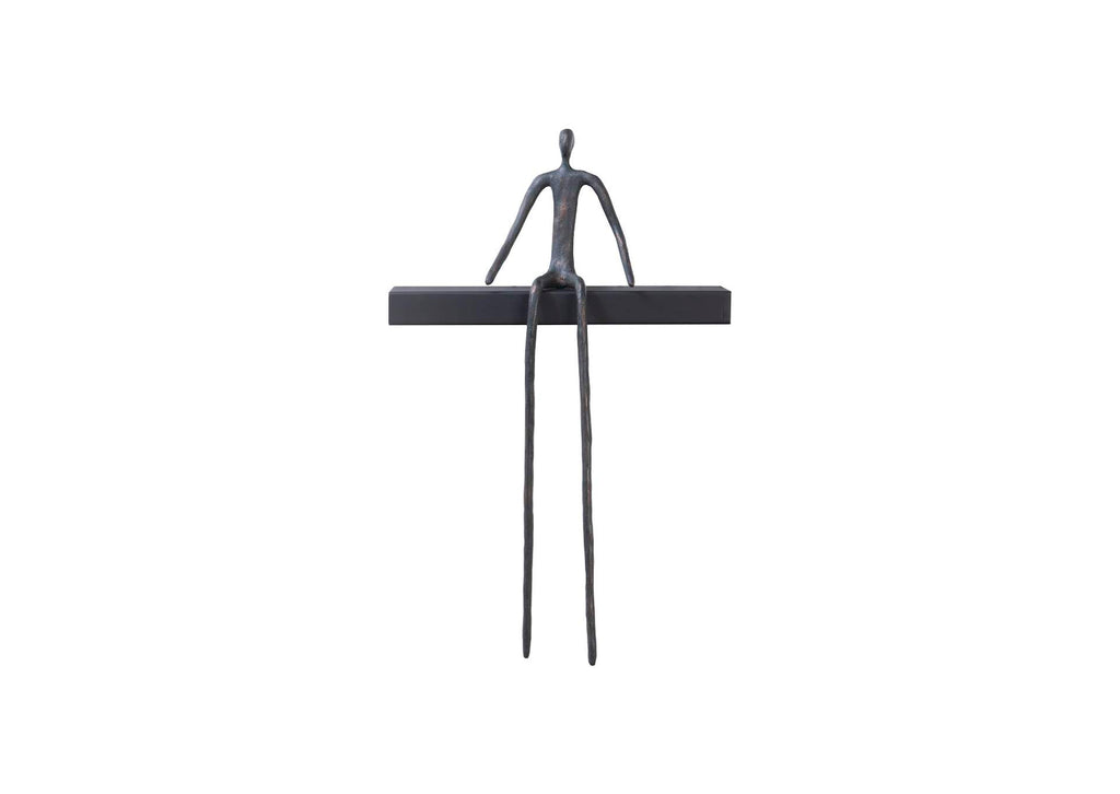 TH103472 Moveable Man On Short Shelf - Sitting - A