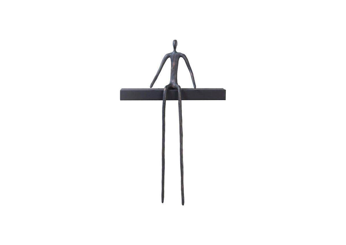 TH103472 Moveable Man On Short Shelf - Sitting - A