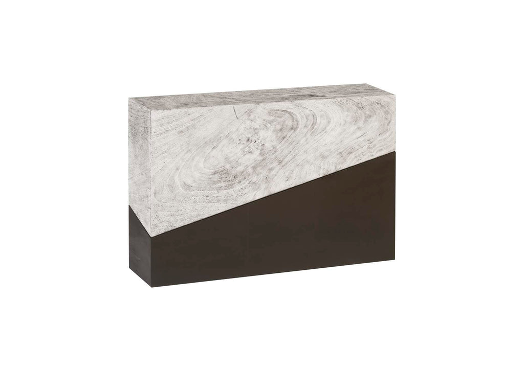 TH97556 Geometry Console Table - Gray Stone