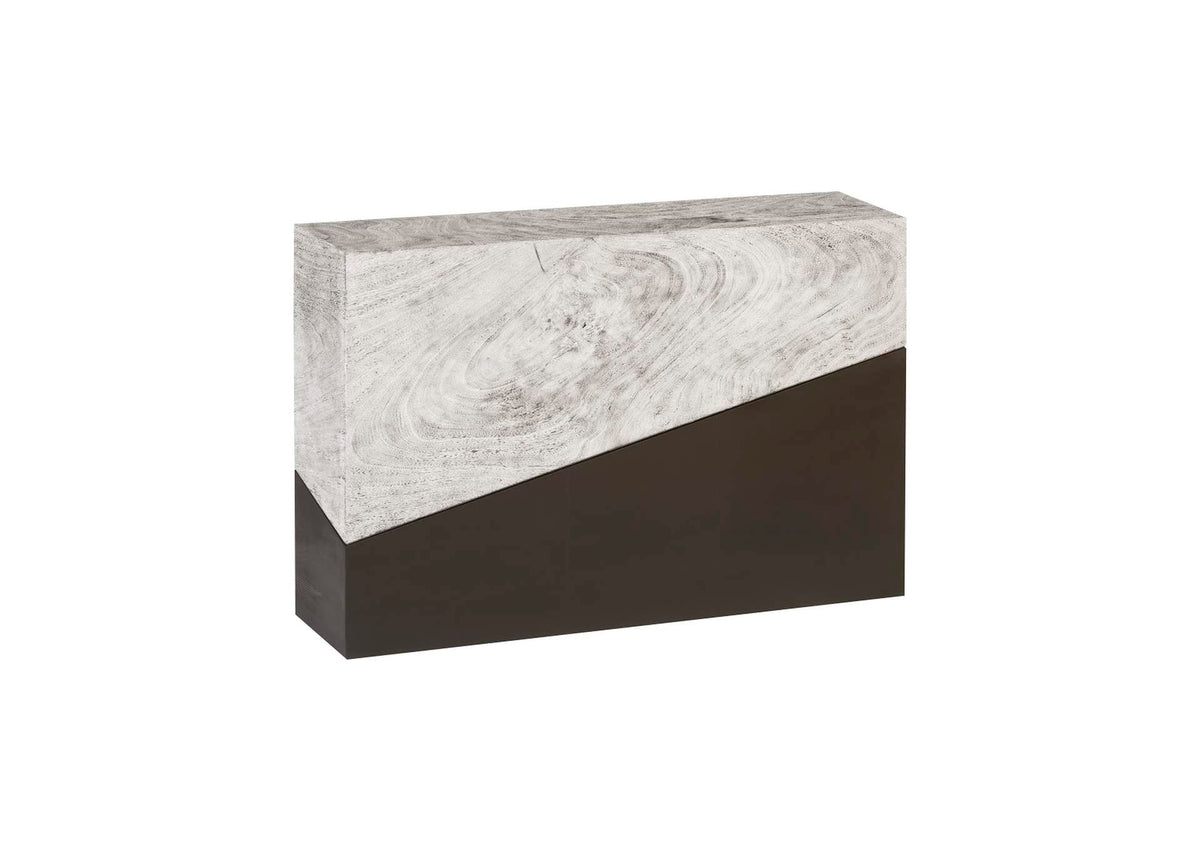 TH97556 Geometry Console Table - Gray Stone