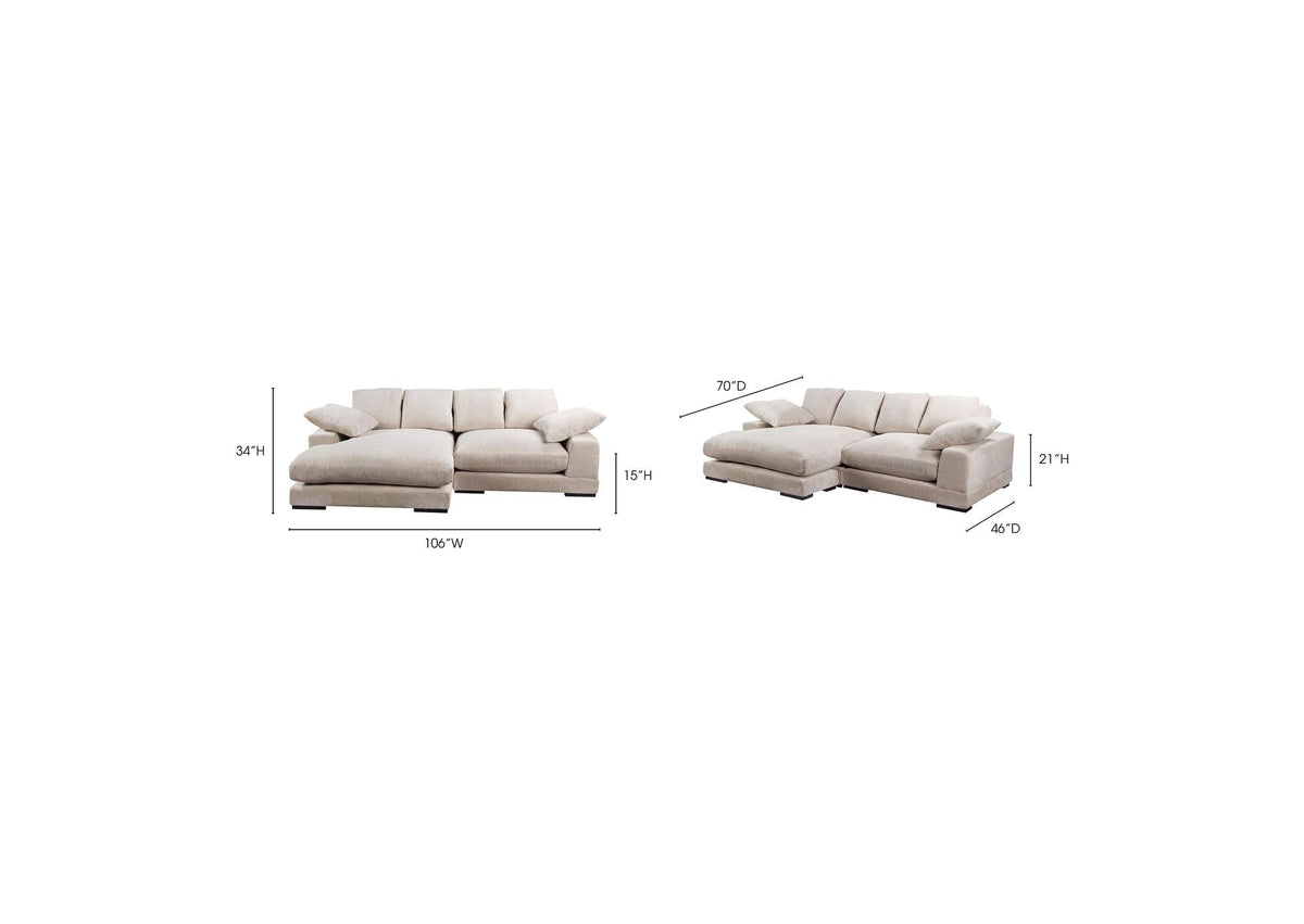 TN-1004-14-0 Plunge Sectional Cappuccino