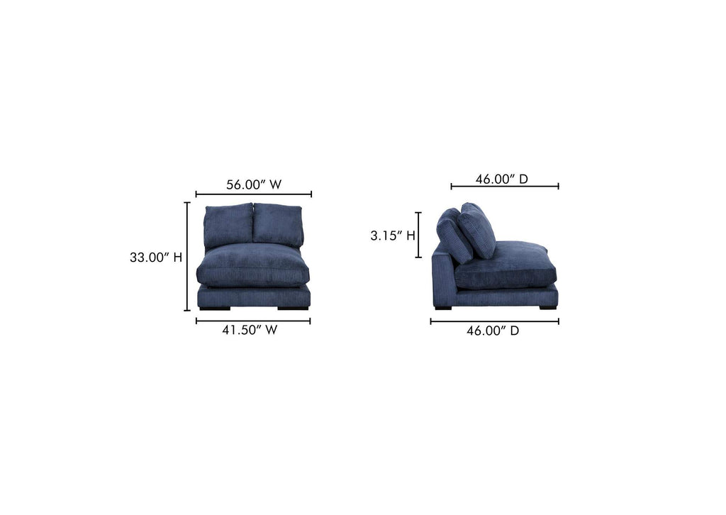 TN-1028-46 Plunge Slipper Chair Navy