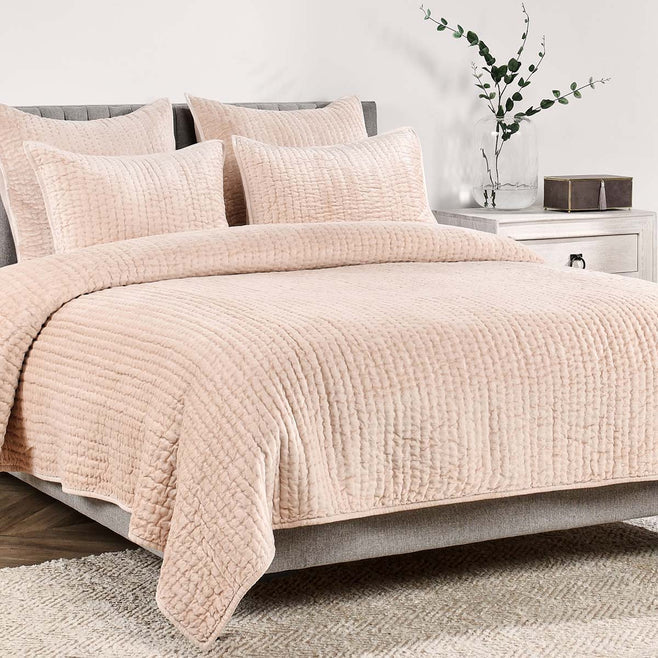 Bari Velvet Nude King Quilt