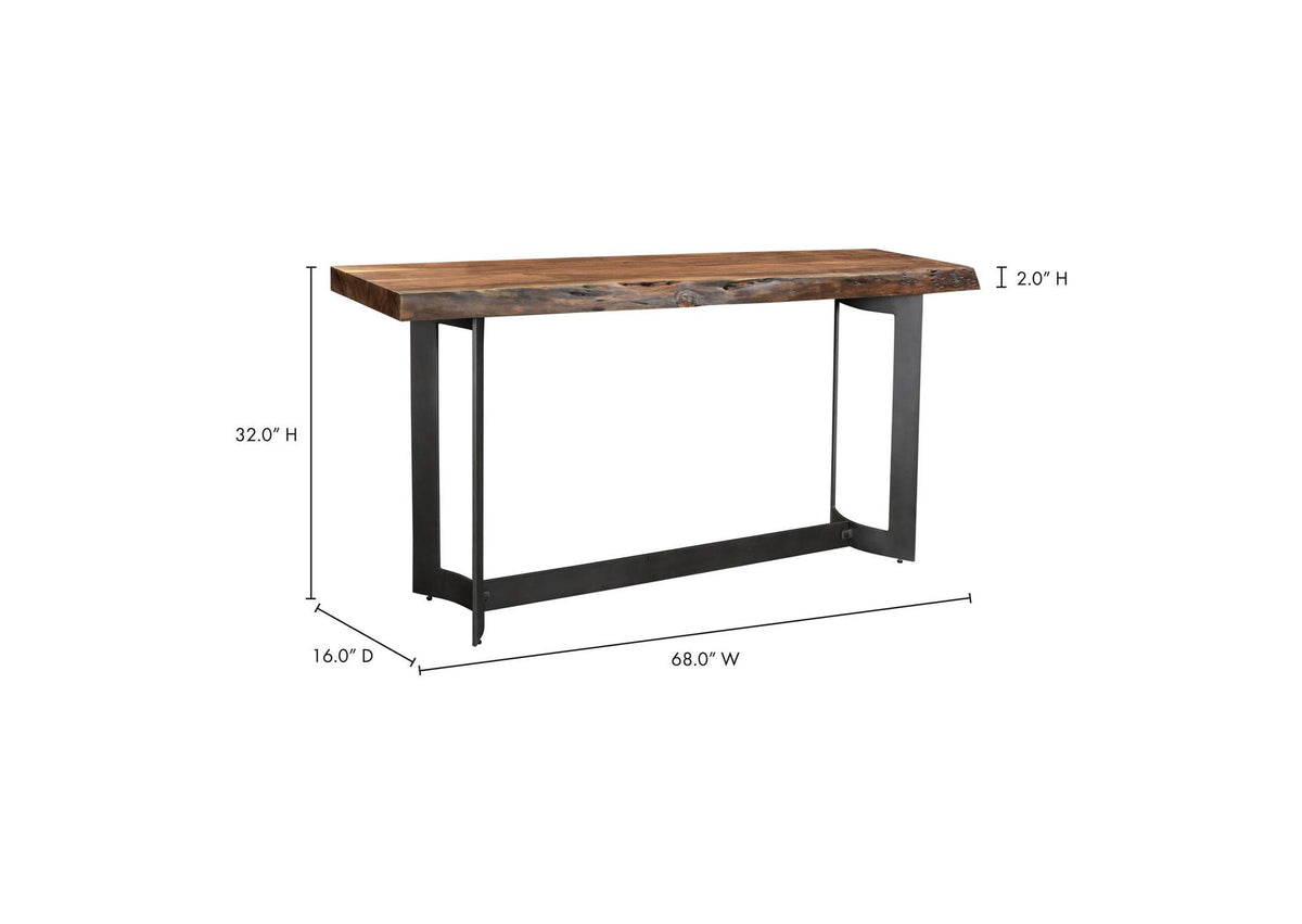 VE-1041-03-0 Bent Console Table Brown