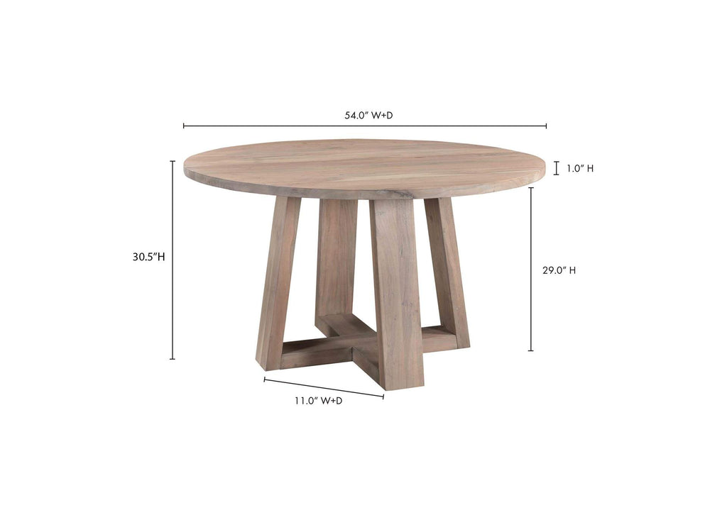 VE-1073-29 Tanya Dining Table Light Grey