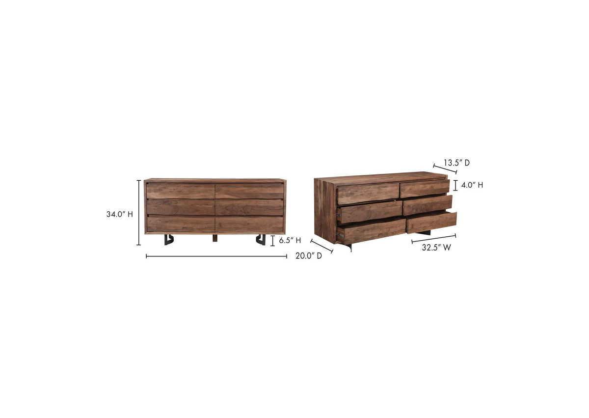 VE-1097-03-0 Bent Dresser Brown