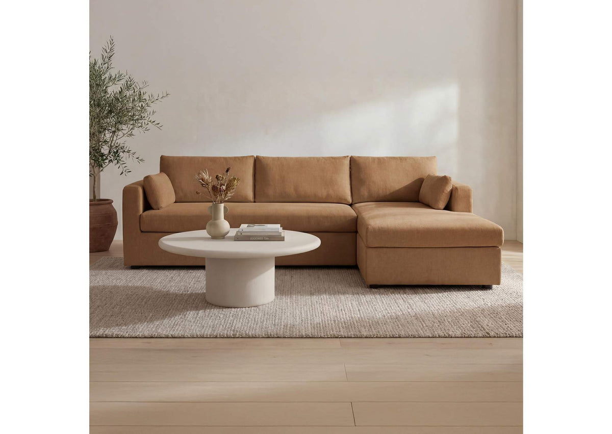 VV-1007-23-R-0 Burrow Sleeper Sectional With Storage Chaise Ginger Right