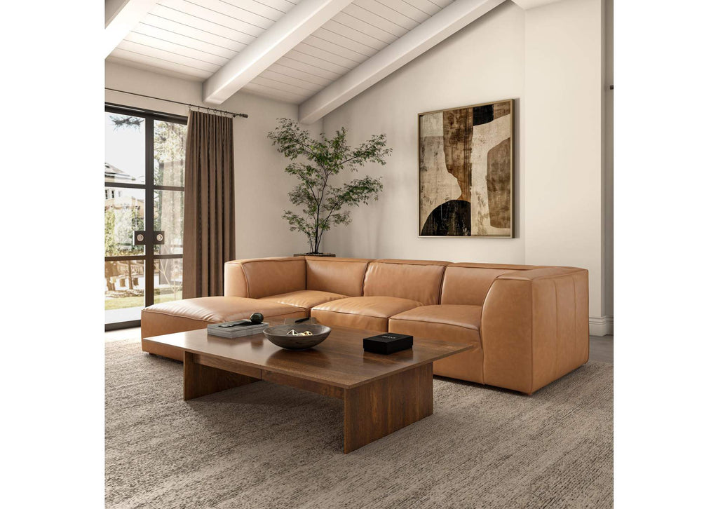 XQ-1005-40 Form Lounge Modular Sectional Sonoran Tan Leather