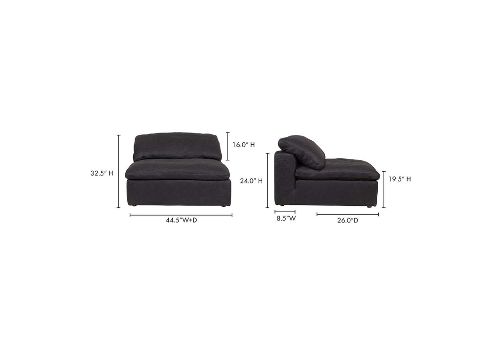 YJ-1005-02 Clay Leather Slipper Chair