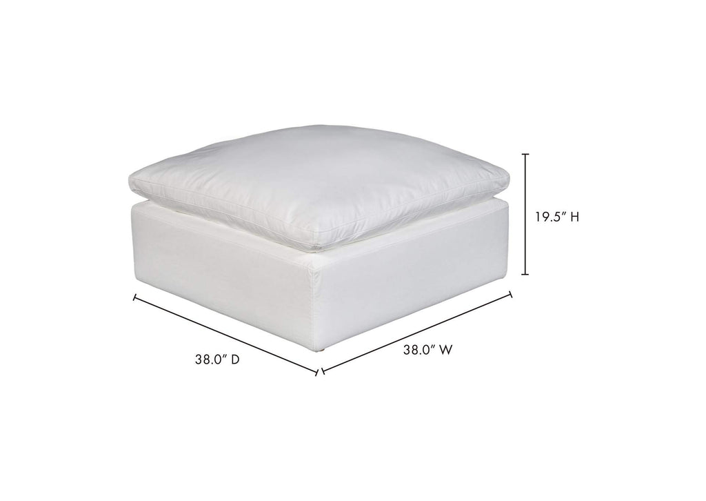 YJ-1014-05 Terra Condo Ottoman Cream White