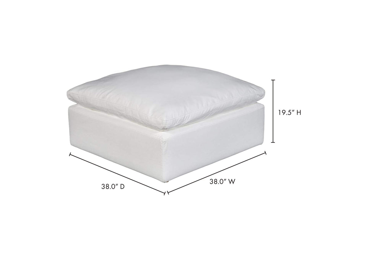 YJ-1014-05 Terra Condo Ottoman Cream White