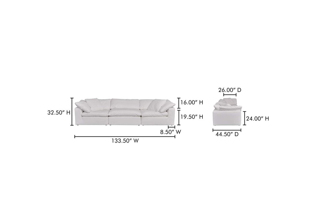 YJ-1026-05 Clay Modular Sofa Cream Cream White