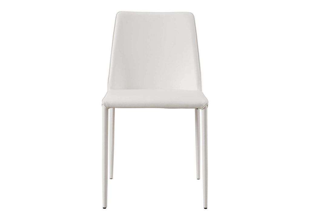 YM-1004-18 Nora Dining Chair White Vegan Leather - Set Of Two