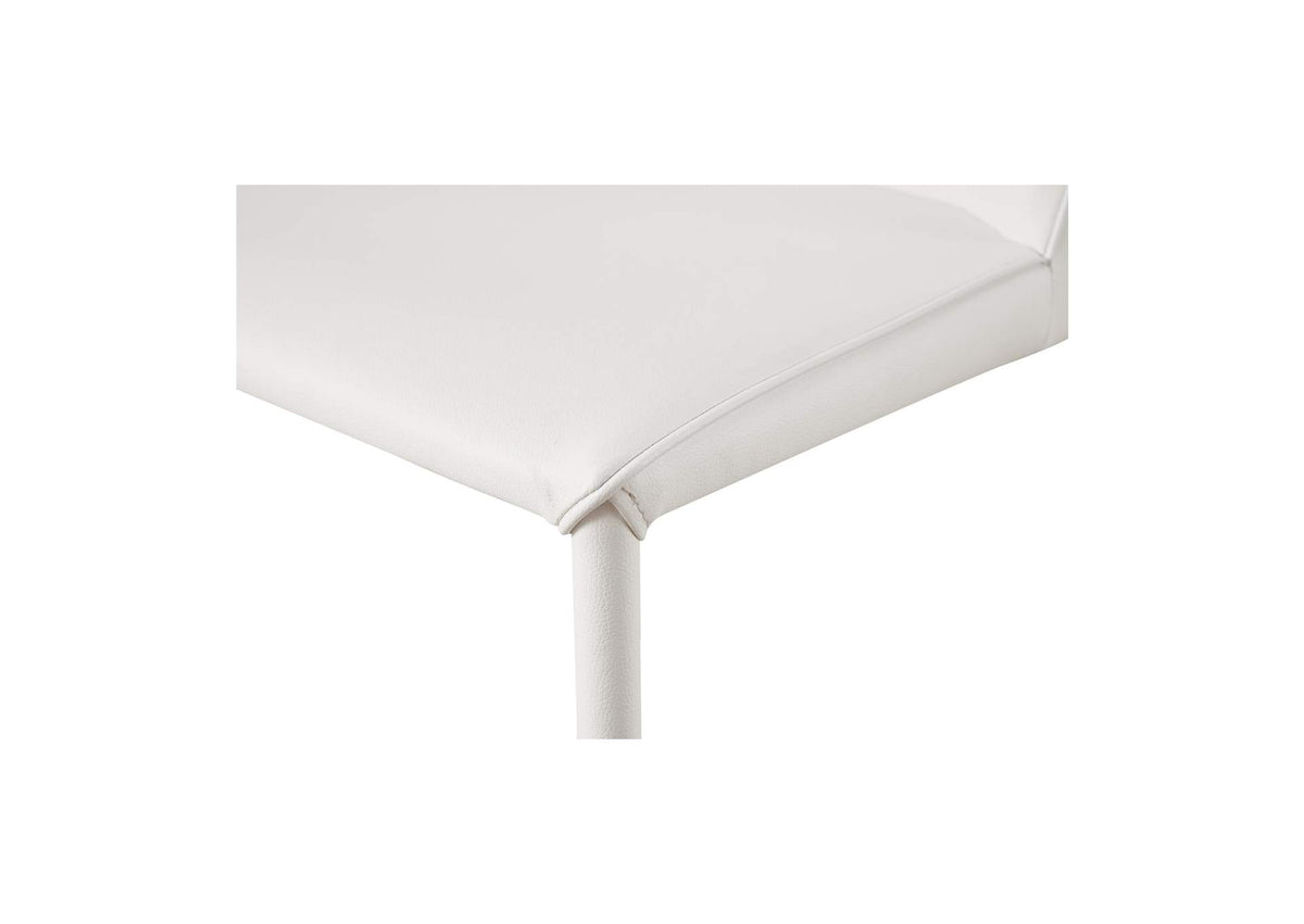 YM-1004-18 Nora Dining Chair White Vegan Leather - Set Of Two
