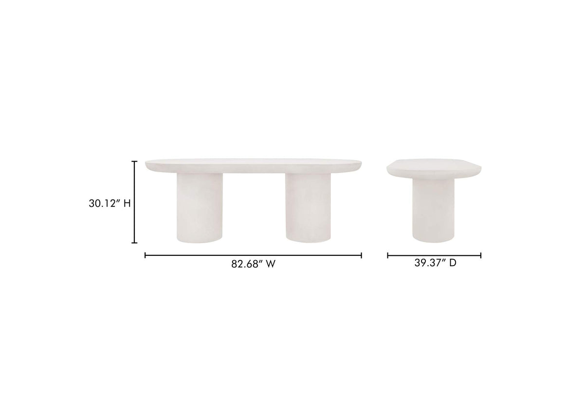 ZT-1033-05-0 Rocca Dining Table Cream